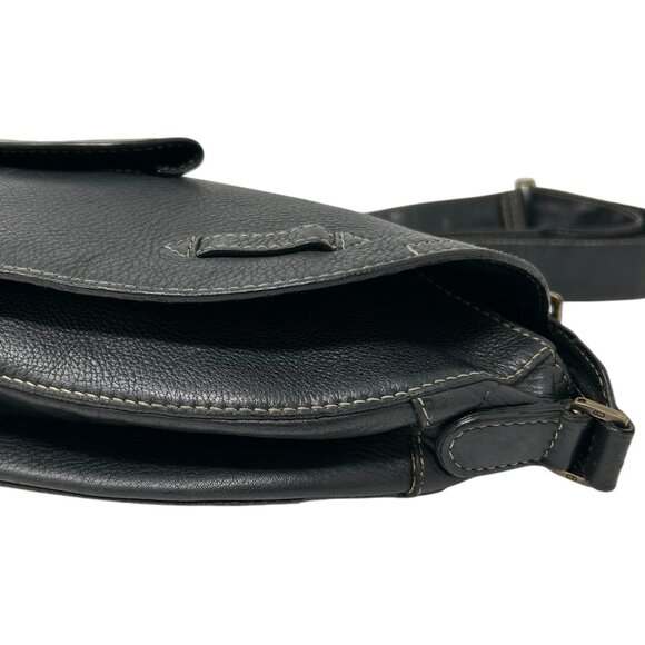 Christian Dior Vintage 2002 CD Logo Saddle Bag Baudrier Crossbody Black [105691] - Picture 7 of 16